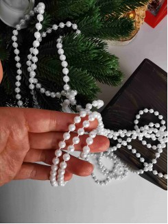 Бусы на нитке 6мм (белый), метр